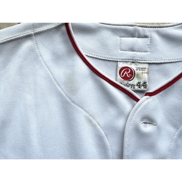 Anaheim Angels 2002 RAWLINGS Vest 3rd Authentic jersey 44 L white Alt MLB vtg - Picture 4 of 14